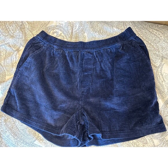 NWT Aerie large navy corduroy short - Picture 1 of 3